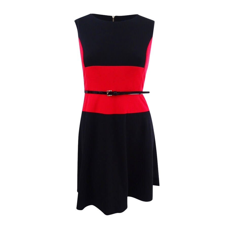 tommy hilfiger red and black dress
