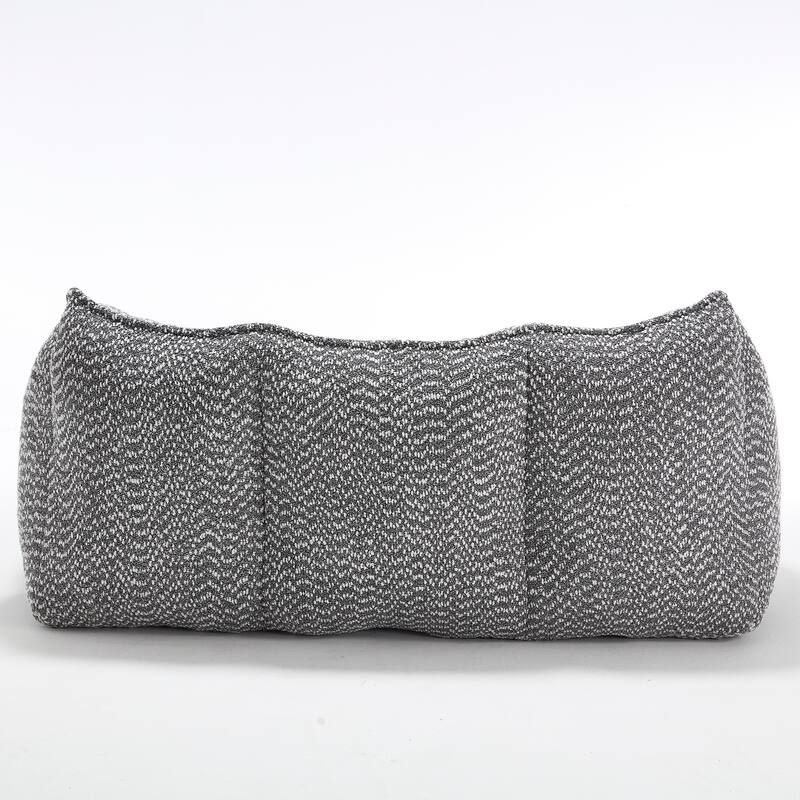 73.2" Chenille Oversized Beanbag Sofa Chair with High-Resilience Foam, Armrests and Handles