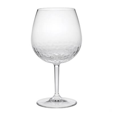 LeadingWare Designer Tritan Hammer Wine Glasses Set of 4 (22oz), Premium Quality Unbreakable Stemmed Acrylic Wine Glasses