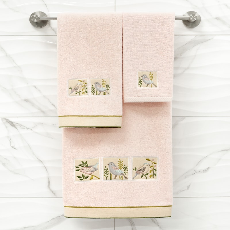 Authentic Hotel and Spa Turkish Cotton Belinda 2PC Embellished Bath Towel Set