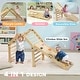 preview thumbnail 3 of 7, Qaba Indoor Toddler Climbing Toys, 4 in 1 Pikler Climbing Toys for Toddlers 18-48 Months, Foldable with Ramp & Seesaw