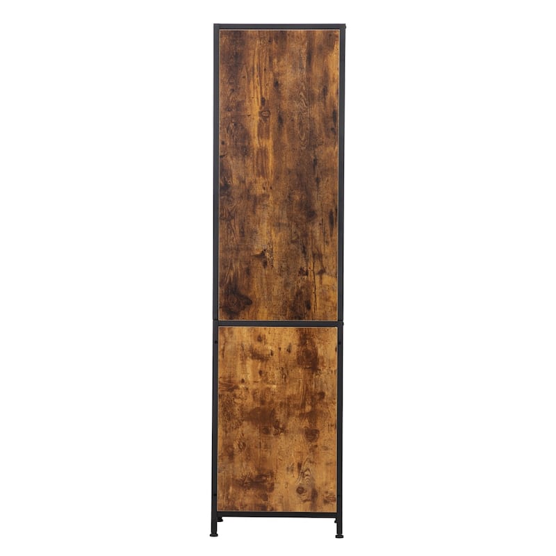 Wood Salon Station with Drawer, Cabinet and Shelves