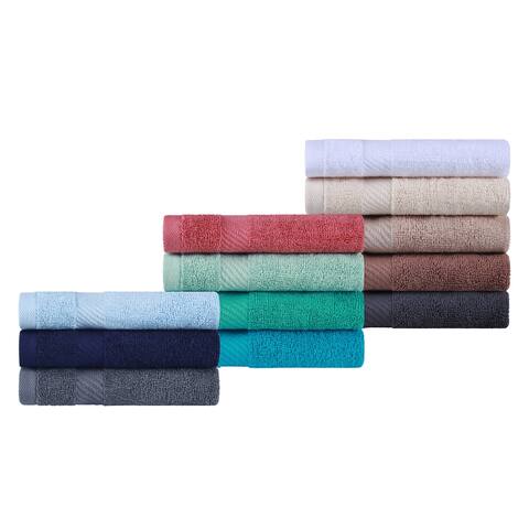 Miranda Haus Luxury Solid Highly Absorbent Egyptian Cotton 6 Piece Bath, Face, and Hand Towel Set