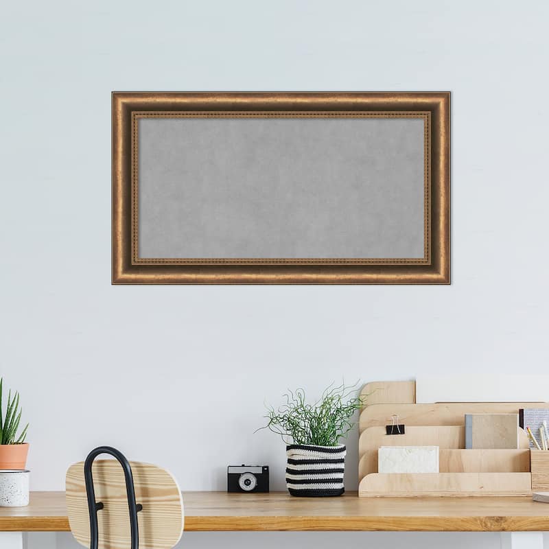 Amanti Art Manhattan Bronze Narrow Framed Magnetic Board