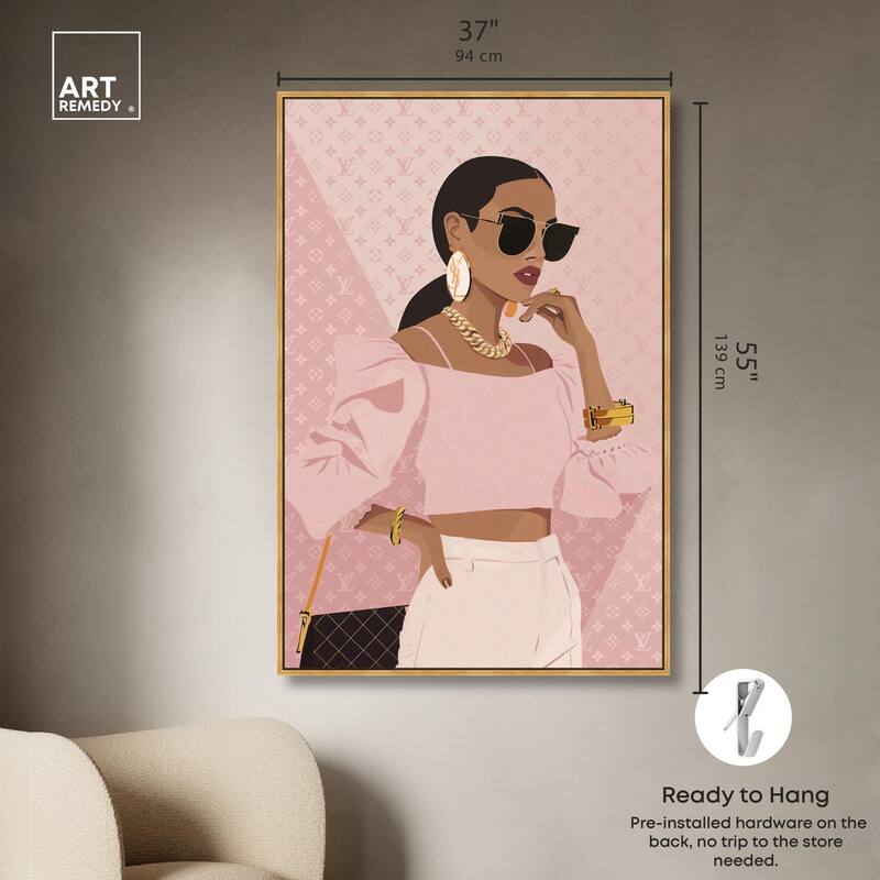 Simple Pink Look Canvas by Art Remedy