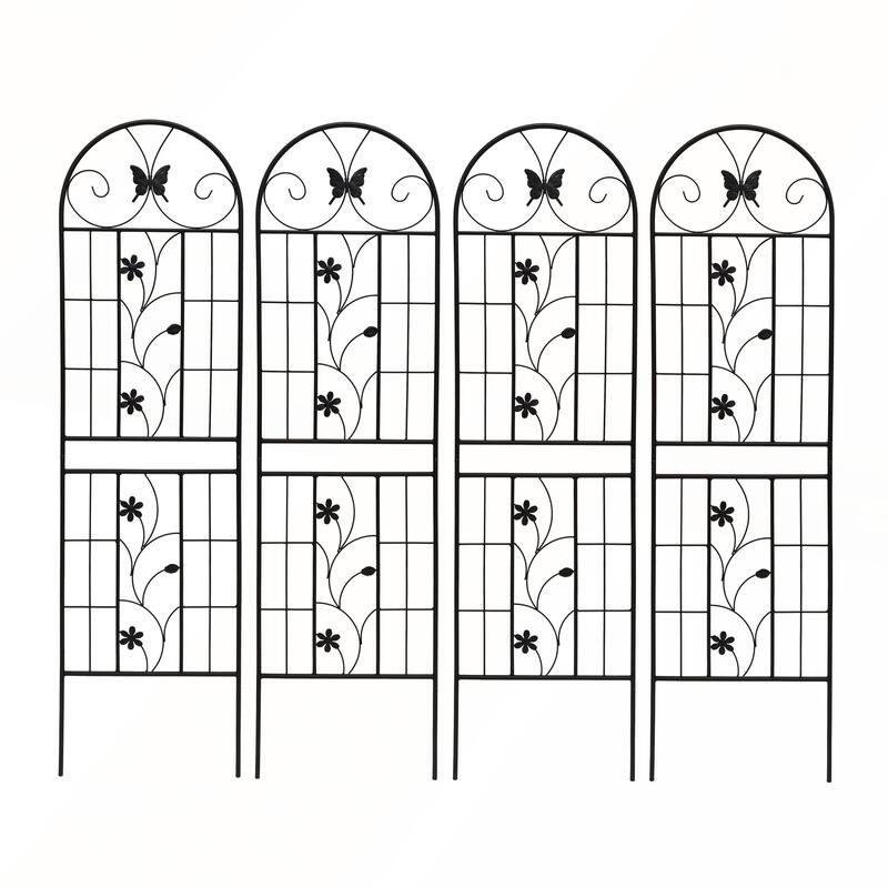 2 Pack Metal Garden Trellis 71in x 19.7in Rustproof Trellis