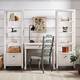 Option Antique White Desk and Bookcases