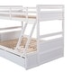 preview thumbnail 15 of 14, Modern Design Wood Bunk Bed with Ladder, Guardrail and Two Drawers, Sturdy Frame, Safety Guaranteed, White