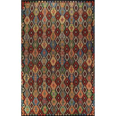 Kilim Oriental Large Area Rug Flatweave Wool Carpet - 10'3" x 16'2"