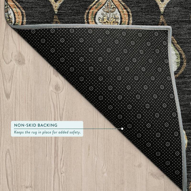 Machine Washable Indoor/ Outdoor Casual Greenwood Chantille Rug