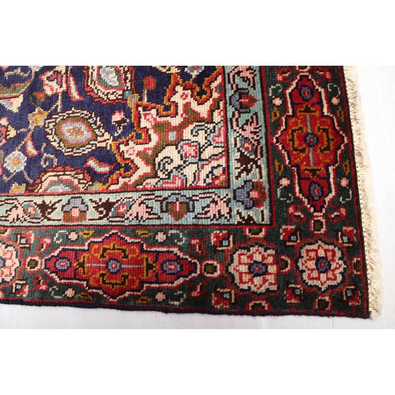 ECARPETGALLERY Hand-knotted Kayseri Vintage Dark Navy Wool Rug - 4'3 x 6'2