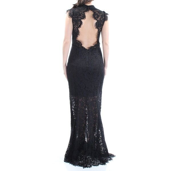 black lace layered dress