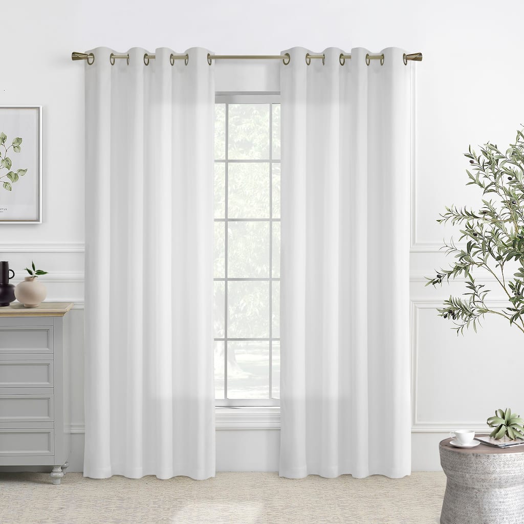 ThermaVoile Rhapsody Lined Grommet Extra Wide Width Single Curtain Panel