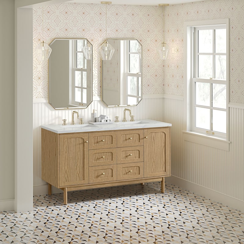 James Martin Vanities 545-V60D-FENC Laurent 60" Wall Mounted or Free