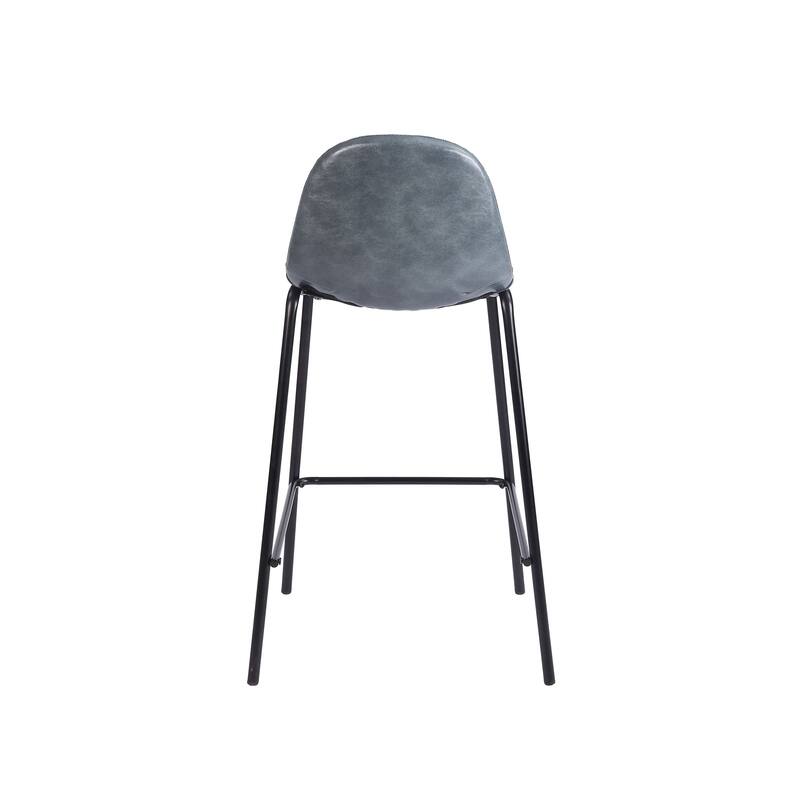 Porthos Home Tave Counter Stools Set Of 2, PU Leather Upholstery, Iron Legs