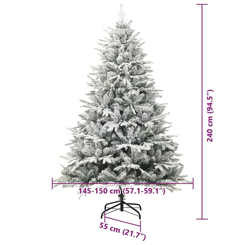 vidaXL Artificial Christmas Tree Green 47.2" PVC