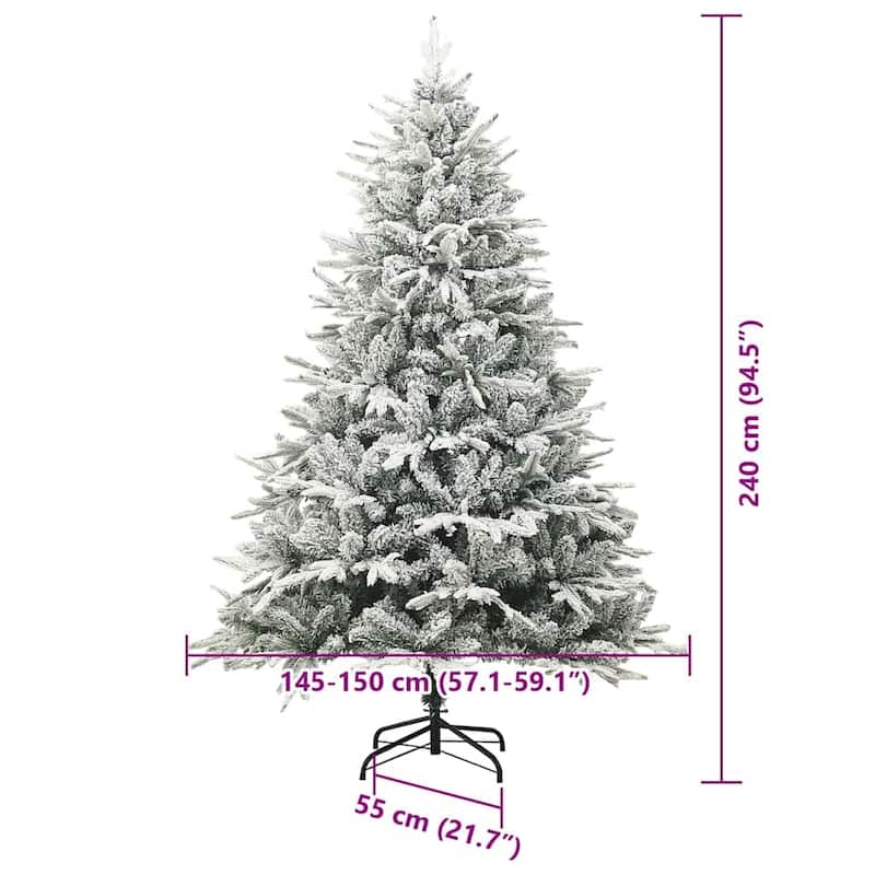 vidaXL ArtificialChristmasTree Green 50.5 x 50.5 x 180 cm PVC - 70.9