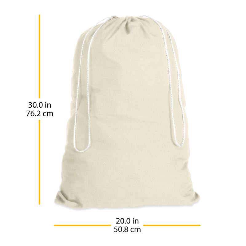Whitmor Polycotton Drawstring Laundry Bag - Natural