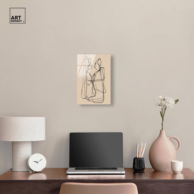 Embrace of Lines I Acrylic by Art Remedy, Ready to Hang