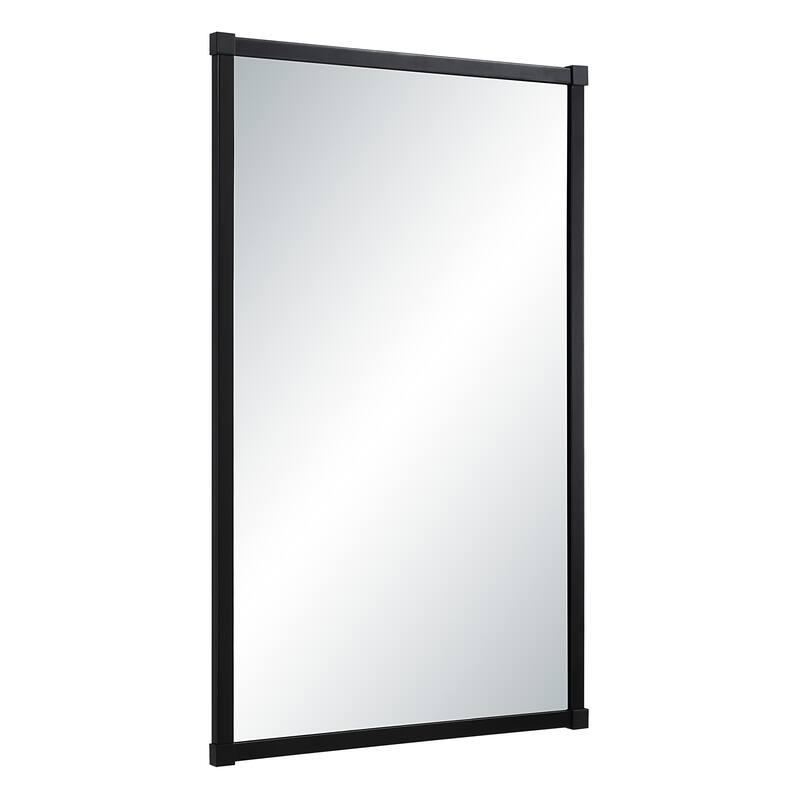 Renwil Kauri 35" H x 22" W Wall Mirror, Black
