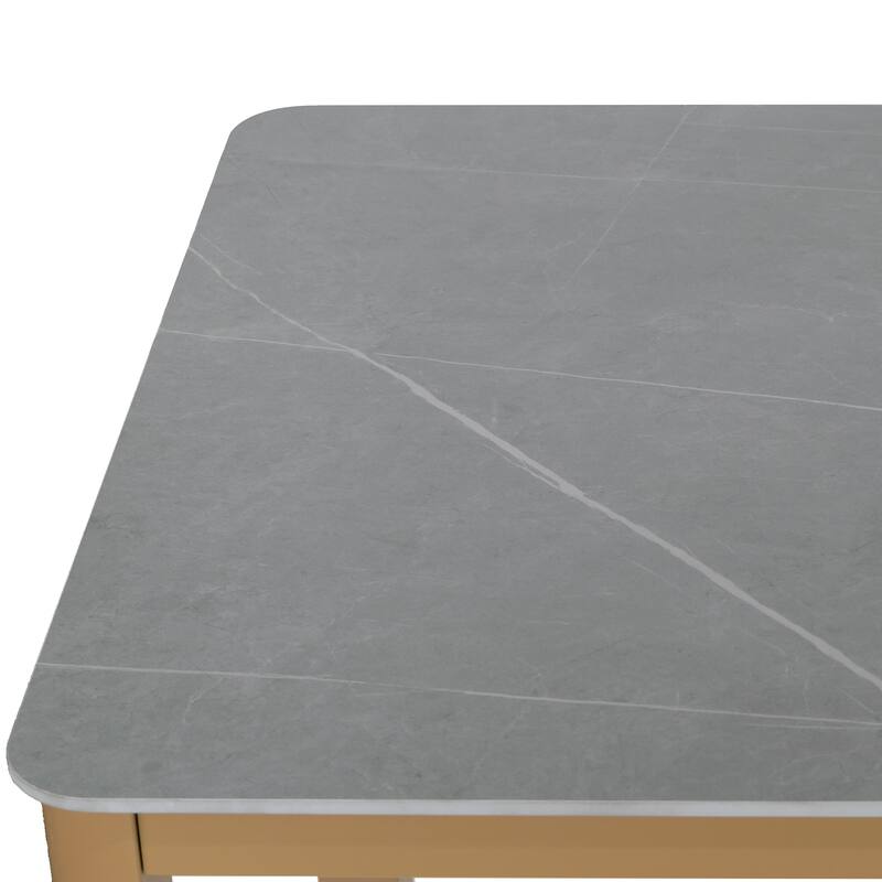 Bia Brown Outdoor Dining Table with Stone Top