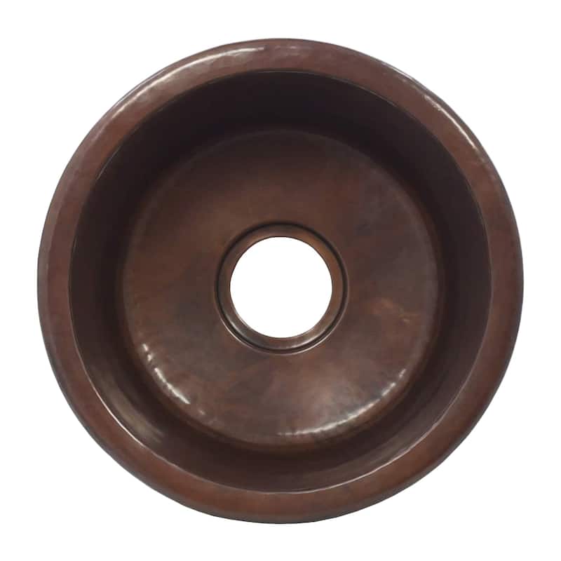 Redondo Chico Hand Hammered Copper Universal Mount Bar Sink