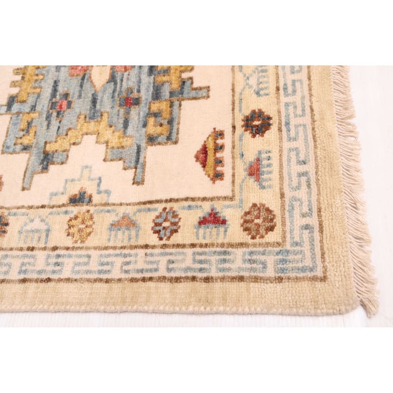 ECARPETGALLERY Hand-knotted Jules Sultane Light Khaki Wool Rug - 9'1 x 12'2