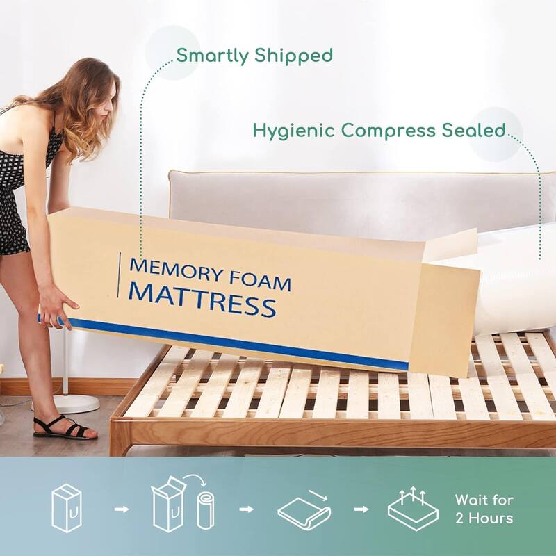 Queen Mattress, 14 Inch Memory Foam Mattress Queen in a Box - Cool Gel Bed Mattress Medium Firm