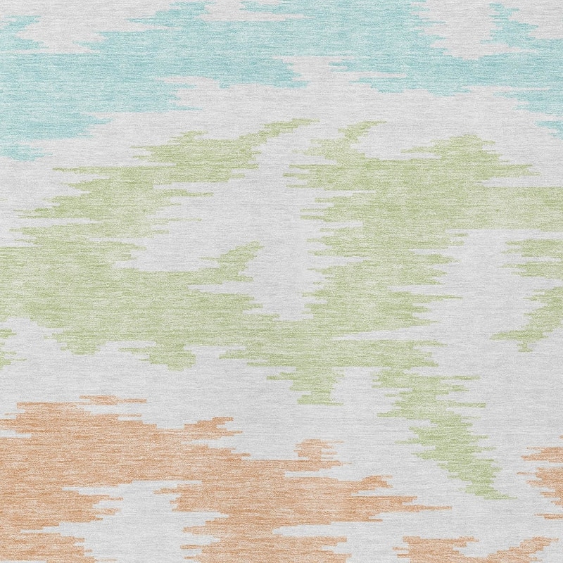 HomeRoots Abstract Transitional Rectangle Outdoor Rug