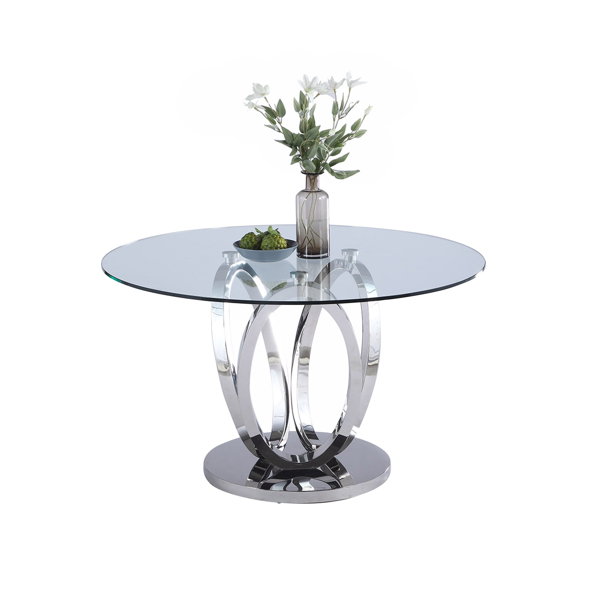 Somette ema round glass top dining table new arrivals