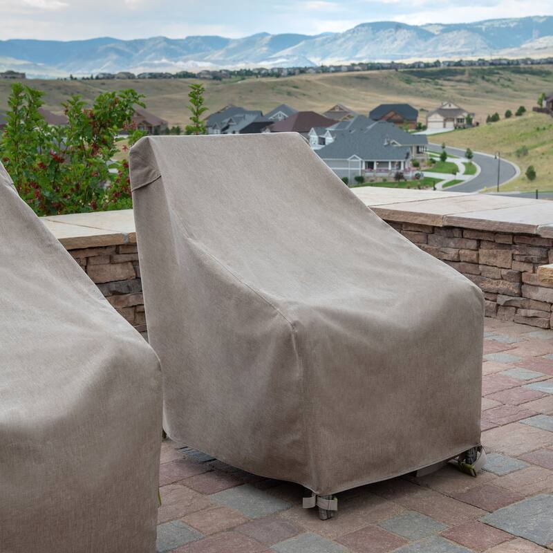 Modern Leisure® Garrison Patio Chair Cover, Waterproof, 27"L x 34"W x 31"H, Sandstone, 2-Pack