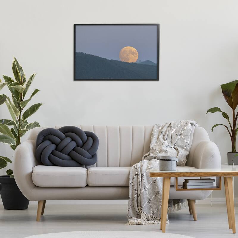Stupell Majestic Moonrise Landscape Framed Giclee Art Design By Nancy Crowell