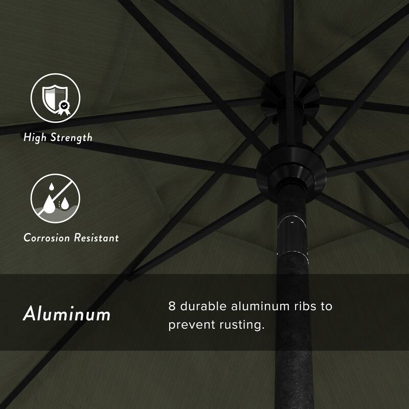Okaloosa 7.5ft Round Crank Lift Tilting Patio Umbrella by Havenside Home, Base Not Included