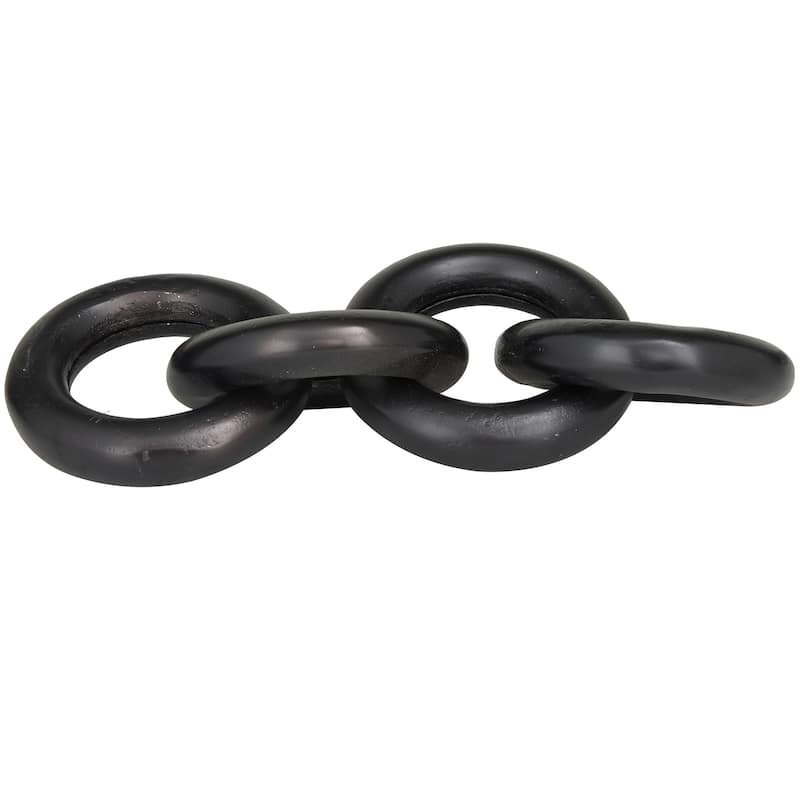 Stylish Aluminum Metal Chain Sculpture - Gold, Black, Silver