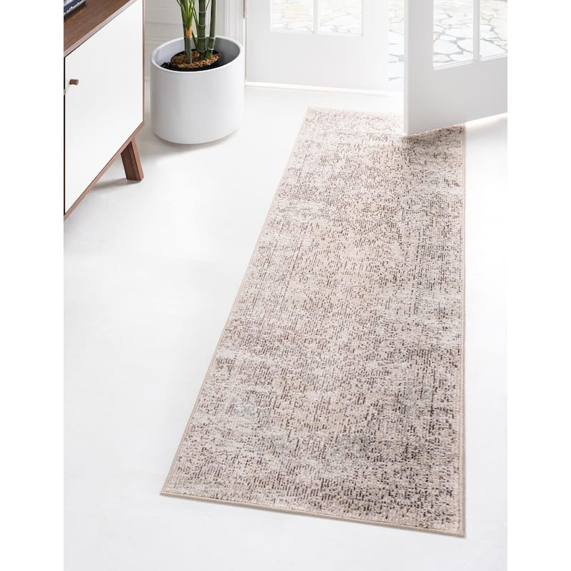 Traditional Kosmas Collection Area Rug - Light Gray - 2'2"x6'