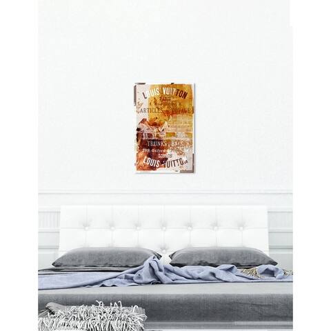 Oliver Gal 'Articles de Voyage' Fashion and Glam Wall Art Canvas Print - Orange, Brown