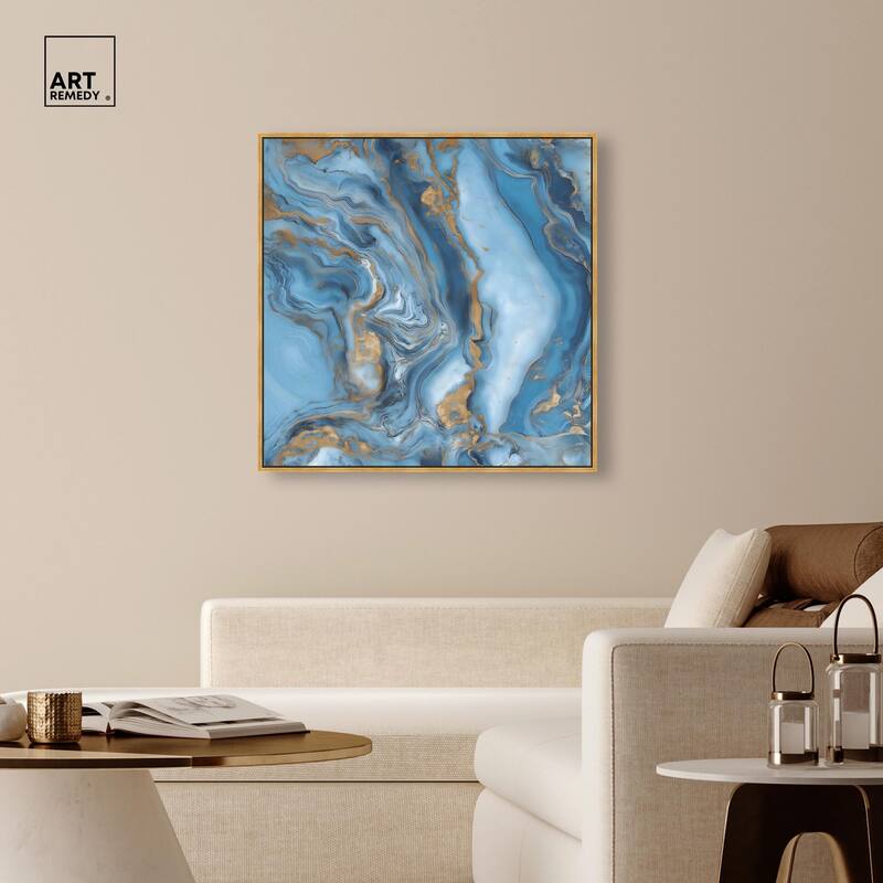 River Gold Canvas by Art Remedy