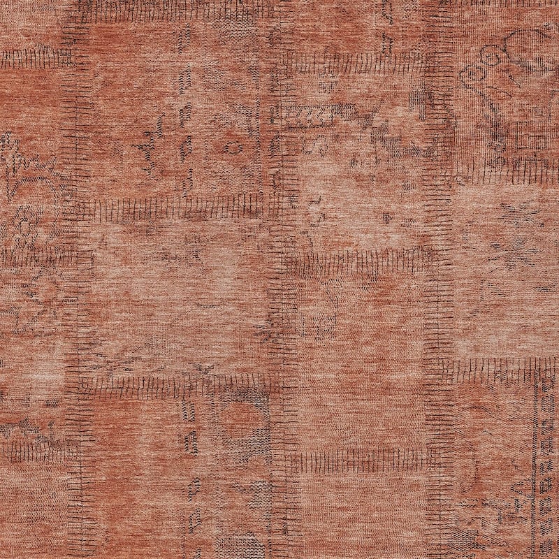 HomeRoots Patchwork Transitional Rectangle Outdoor Rug