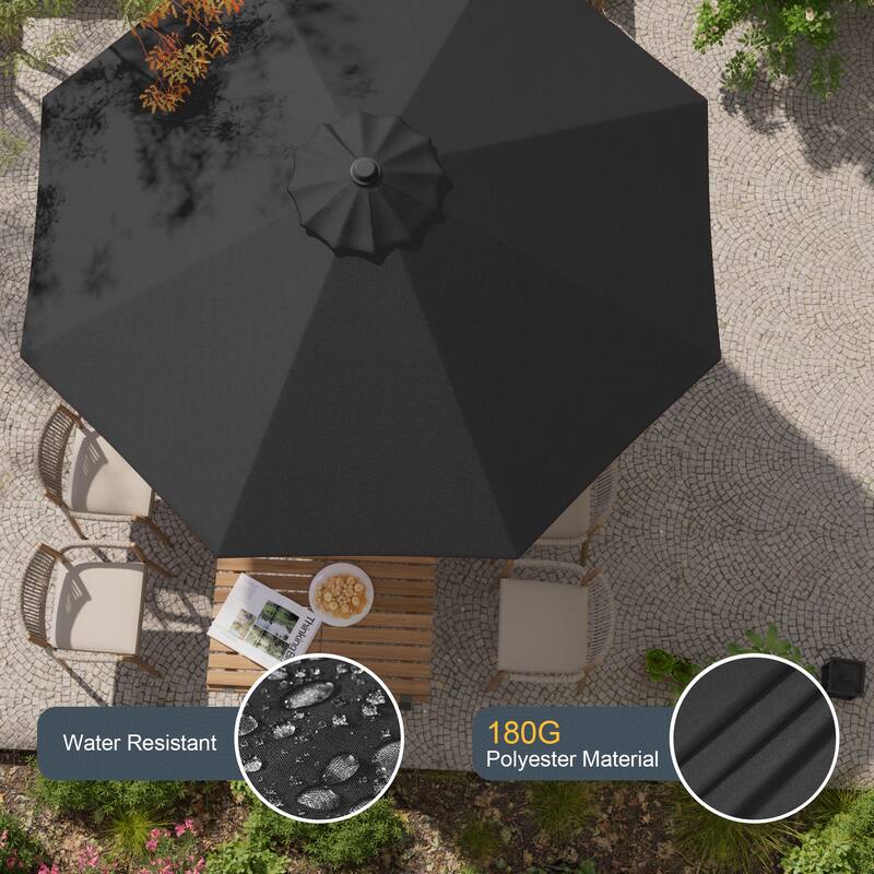 LIVOOSUN 9ft Patio Umbrella Outdoor Table Umbrella with Tilt and Crank
