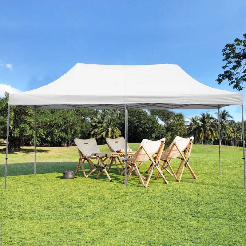 Zenova 10x20 ft Pop up Canopy Tent, Party Tent Heavy Duty Instant Shelters - 10*20 - White