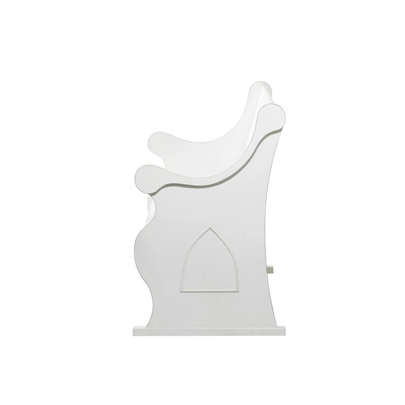 Wood Storage Bench with Scrolled Armrests - Black or White - Roche River Decor