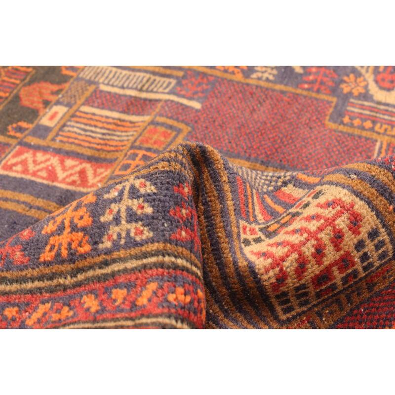 ECARPETGALLERY Hand-knotted Teimani Red Wool Rug - 3'0 x 4'5