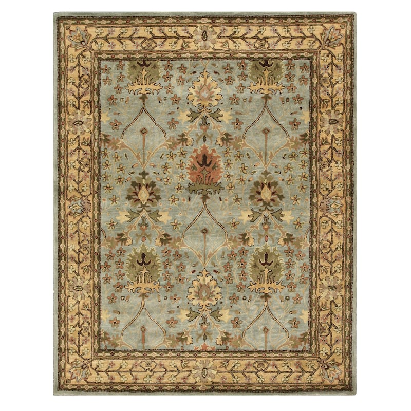 Hand-tufted Wool Blue Traditional Oriental Morris Rug (
