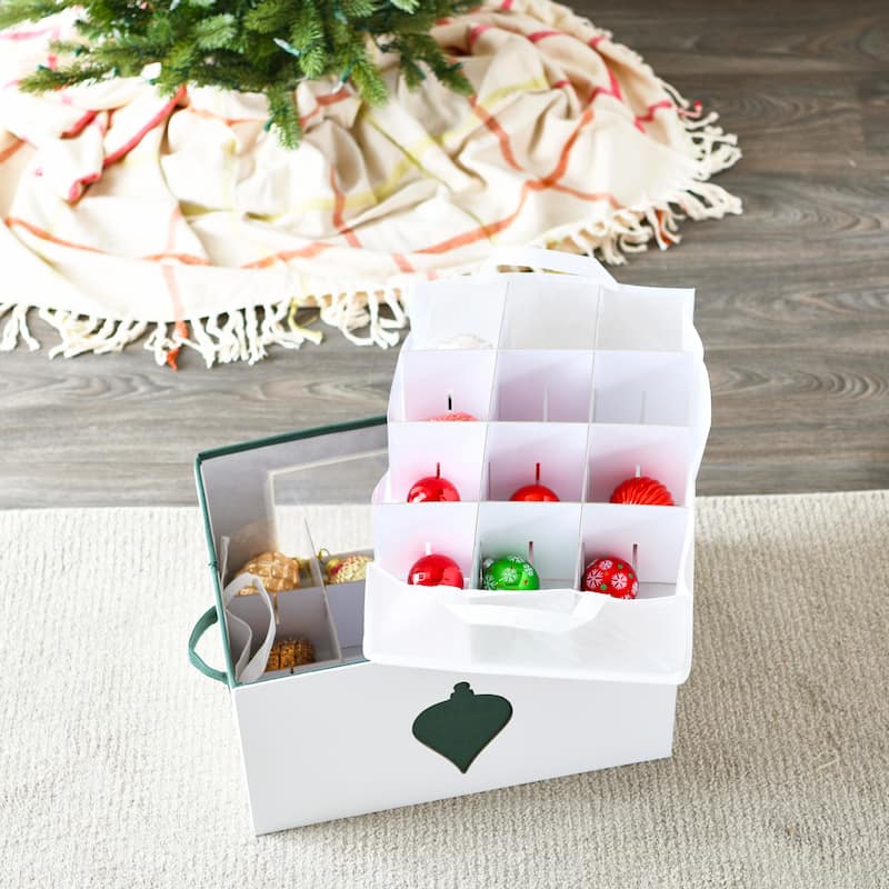 Household Essentials Ornament Storage Chest with 24 Pockets - 13.5"L x 18.6"W x 10.0"H