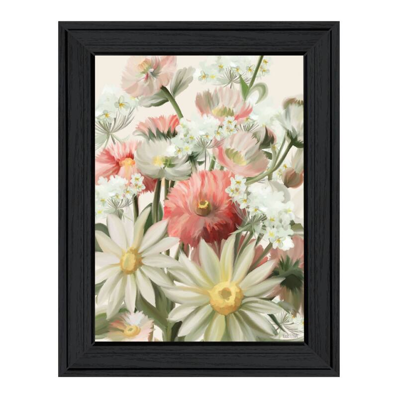 TrendyDecor4U Contemporary "Summer Wildflowers For You" Framed Print Wall Art
