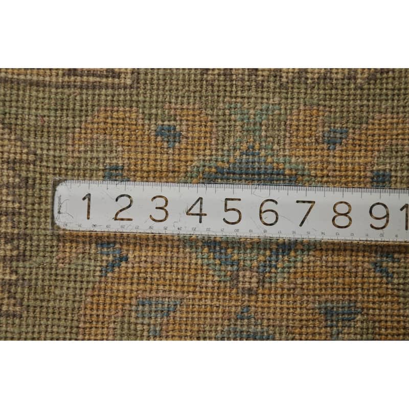 Hand Knotted Oriental 100% Wool Carpet Transitional Medallion Navy Blue & Blues Oushak Area Rug - 10' 2'' X 8' 4''