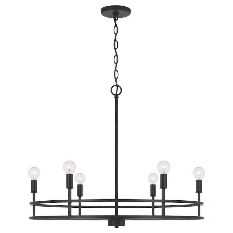 Fuller 6-light Hanging Chandelier - Matte Black