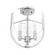 preview thumbnail 8 of 6, Hunter Sacha 3-Light Semi-Flush Mount Ceiling Light w/ Clear Glass - Entry, Dining Room, Kitchen Table - Modern, Low-Profile