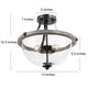 preview thumbnail 7 of 6, Modern Farmhouse 3-Light Faux Wood Semi-Flush Mount Bowl Glass Shade - W13.3"x H12.6"