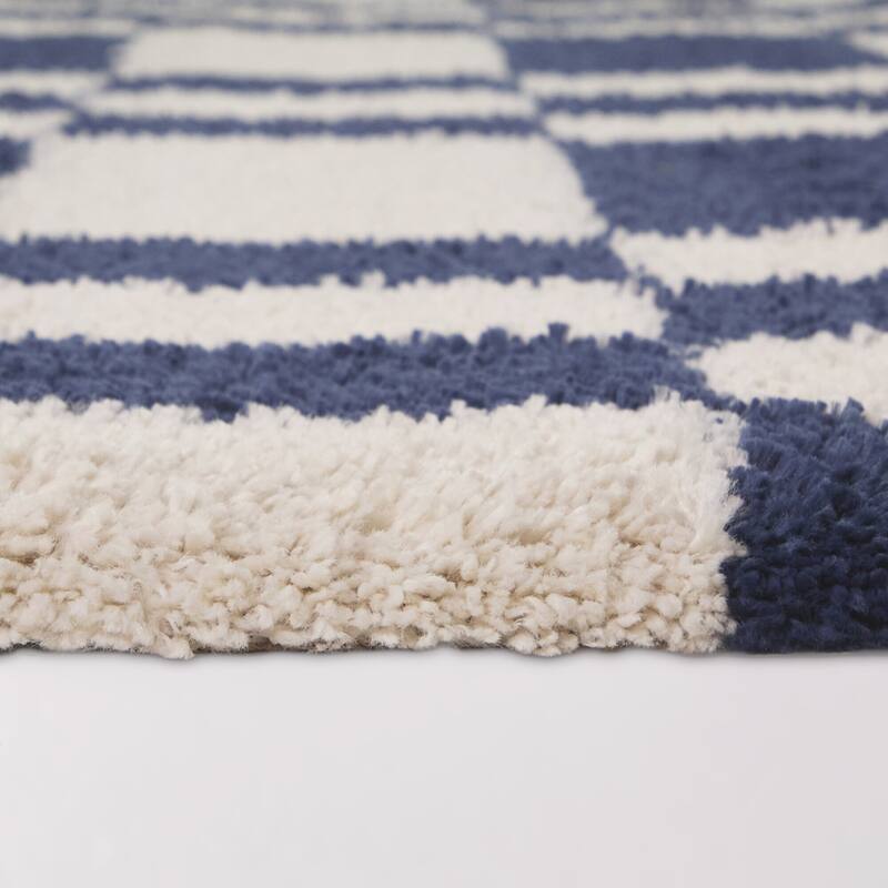 Barnabe Checkered Colorblock Area Rug